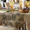 DII® Black Fern Print On Natural Jute Table Runner 14x72